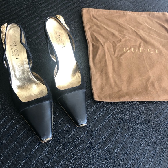 Gucci Shoe High Heel- Black Leather - Picture 2 of 7